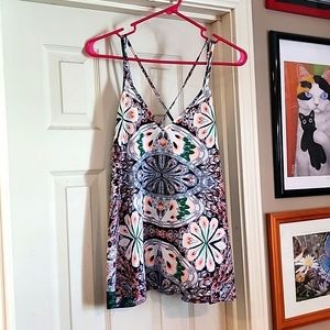 Entro patterned blouse tank